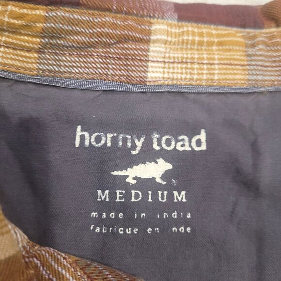 Horny Toad Mens Plaid Shirt M Medium Organic Cotton Long Sleeve Button Front - Picture 2 of 6